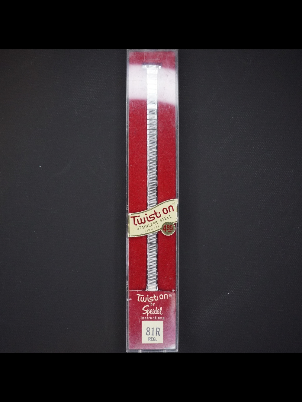 Speidel Twist-O-Flex 6mm Stainless Steel Watch Band Vintage NOS Stretch Bracelet
